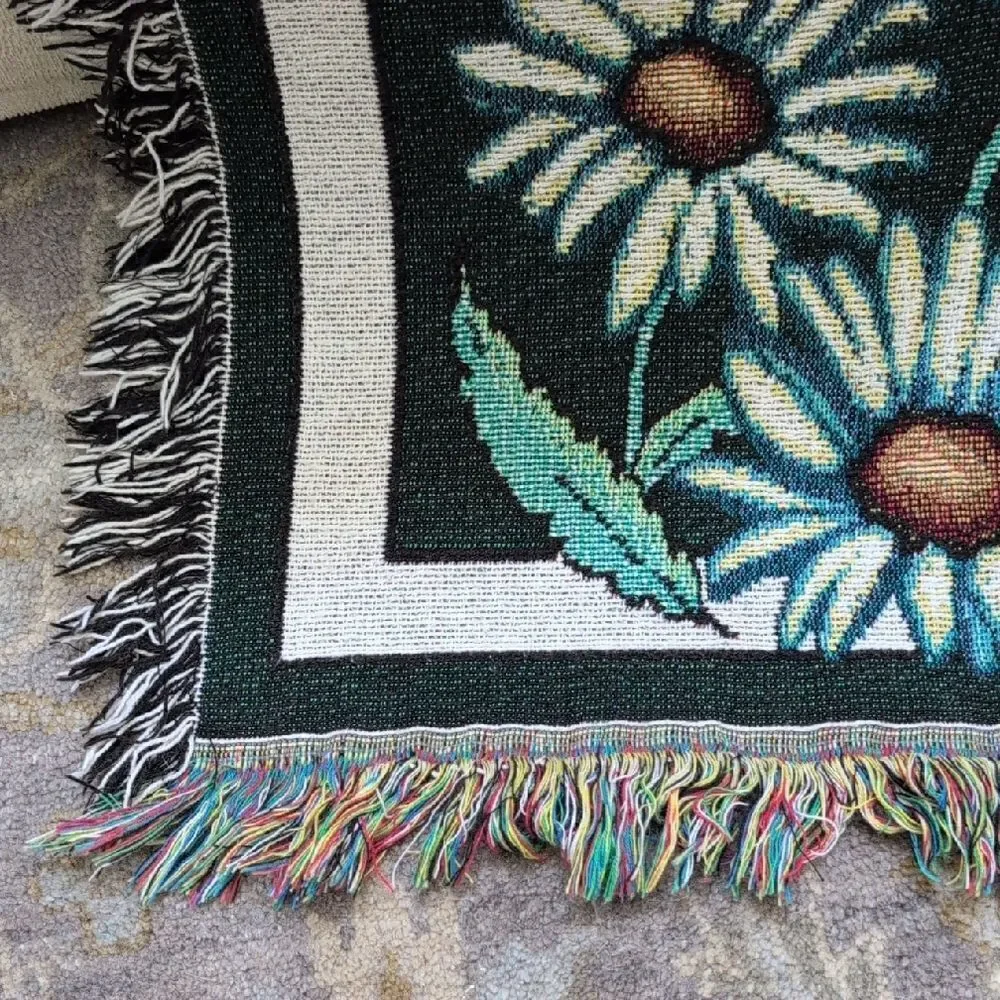 Vintage Tapestry Four Seasons Throw Blanket Ecclesiastes 3:1